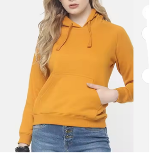 Sweat-shirt à capuche pour femme de qualité supérieure, manches longues, avec logo brodé et imprimé, personnalisé, pour l'hiver, fabriqué au Bangladesh - Product Image 1