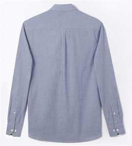Chemise décontractée personnalisée pour homme, à manches longues, col rond, boutonnée, à carreaux, coupe classique, 100 % coton respirant, OEM ODM, vente en gros - Product Image 2