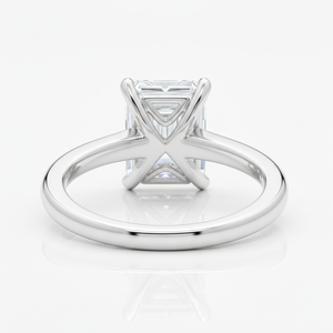 Anillo de Compromiso de Oro Blanco de 9kt con Diamante Cultivado en Laboratorio, Corte Esmeralda, Solitario, Certificado IGI, Anillo de Boda Moderno, Chapado en Oro, 1-5 CT - Product Image 3