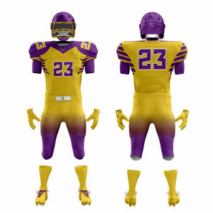 Custom Made Men's 100% Polyester American Football Uniform Plus Size Quick Dry Fabric T-<b>Strap</b> Design Your Own Football Uniform - Product Image 1
