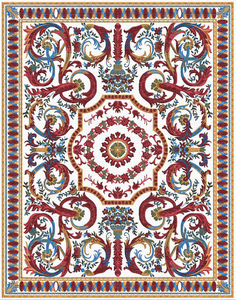 Tapis de prière floral classique de luxe, sur mesure, en laine/soie, tufté à la main, à poils plats, épais et de grande taille, résistant aux taches, pour la maison - Product Image 5