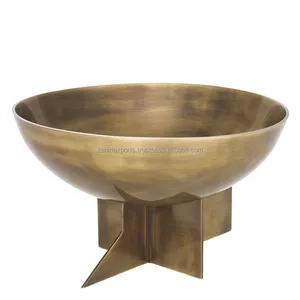 Bol en métal design moderne, élégant centre de table décoratif pour table à manger, bol en métal artisanal de luxe, plaqué, sûr, Zahid Exports - Product Image 2