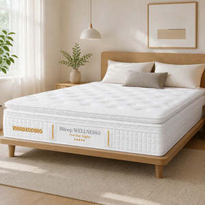 Matelas hybride Vinabedding ISleep Wellness 3 avec surmatelas, tissu polyester respirant, mobilier moderne pour la maison - Product Image 1