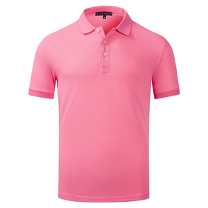 Polo pour homme élégant et décontracté à motif uni, manches courtes, anti-plis, en jersey de coton uni, avec logo personnalisé, pour le golf - Product Image 3