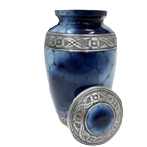 Classic Blue Fire Urn Premium Grade Cremation Urns Standard Quality <b>Funeral</b> <b>Supplies</b> Ideal <b>Funeral</b> <b>Supplies</b> - Product Image 1