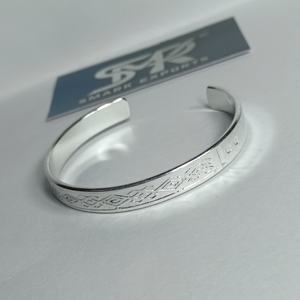 Brazalete de Latón Plateado, Ajustable, Abierto, Hecho a Mano, Joyería Étnica Unisex de Moda, Venta al Por Mayor - Product Image 4