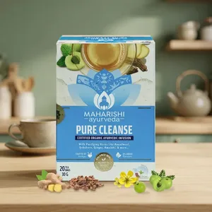 Té desintoxicante ayurvédico Natural Pure Cleanse con extracto de plantas herbales e ingredientes botánicos ayurvédicos para el apoyo del bienestar. - Product Image 1