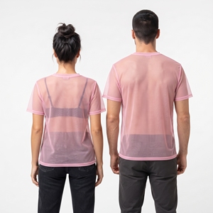 Lightweight Breathable See Through Tops Sheer <b>Mesh</b> Sexy T <b>Shirts</b> Transparent Fashion Casual See Through Embroidery Tee <b>Shirt</b> - Product Image 2