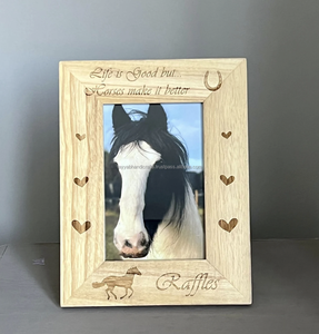 Marco de madera para fotos Mesa Marco de fotos de madera de pino sin terminar Marcos de fotos de bricolaje independientes con pinturas - Product Image 5