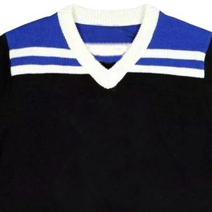 Pull à capuche à carreaux de qualité universitaire sweat-shirt à col thermique d'hiver 100% coton polaire tissu brodé Technique lavée - Product Image 2