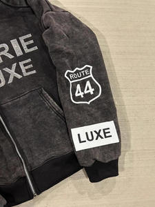 Sudadera con Capucha Personalizada con Pedrería, 500 g/m², Gruesa, para Hombre, Estilo Urbano, Felpa Francesa, Lavado Ácido, Logotipo OEM - Product Image 4
