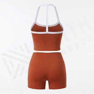 ชุดโยคะพรีเมียมเอวสูงแบบสปอร์ต  ไซส์พลัส  พร้อมเสื้อชั้นในแบบผูกคอ สำหรับออกกำลังกาย ฟิตเนส  สำหรับผู้หญิง - Product Image 2