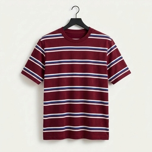เสื้อยืดลายทางสุดฮิต แขนสั้น คอกลม เนื้อผ้านุ่ม ระบายอากาศได้ดี น้ำหนักเบา ใส่ได้ทุกวัน สไตล์ลำลอง สตรีทแวร์ ทรงปกติ ใส่ได้ทั้งชายและหญิง สำหรับฤดูร้อน - Product Image 4