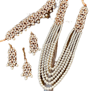 Conjunto de Joyería Kundan de Estilo Tradicional Rajasthani Imprescindible, Chapado en Plata de Acero Inoxidable con Cristales y Pedrería - Product Image 6