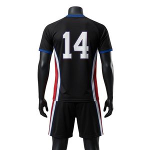 Men Black Red White Sublimated Netball Jersey Shorts Set Polyester <b>Athletic</b> Team Uniform Side Stripe Panel Sports Wear Apparel - Product Image 2