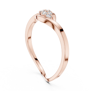 Roseline Anillo de Compromiso Solitario de Oro de 14K con Zirconia Cúbica Perfecto para Boda o Propuesta - Product Image 2