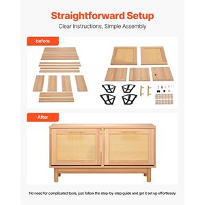 Banco de Entrada con Aspecto de Ratán de 39.4 x 11.8 x 20.9 Pulgadas con 2 Cajones Abatibles y 4 Compartimentos, Estante para Zapatos con Capacidad para 300 Libras - Product Image 6