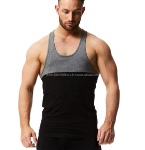 Tank Tops Men Sleeveless Spring Street wear Top Latest Breathable Cotton Men <b>Yellow</b> Custom Printed Sleeveless Tank Tops for sale - Product Image 1