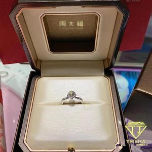 Anillo de Diamante Moissanite de Corte Redondo, Plata de Ley 925, Halo, Joyería de Compromiso y Boda, Anillo Nupcial Elegante - Product Image 3