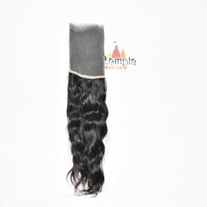 Cheveux humains indiens bruts non traités, frontale 13*6, double trame tissée à la machine, couleur naturelle noire, vente en gros - Product Image 2