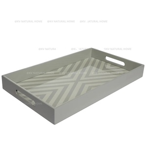 Plateau de service en bois laqué de luxe, écologique, de qualité commerciale, personnalisé OEM ODM, pour la décoration, fabriqué au Vietnam, vente en gros - Product Image 5