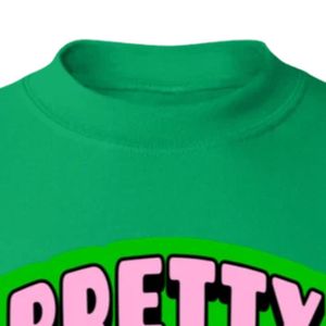 Sudadera de cuello redondo con estampado gráfico Green Pretty Girls Only, de manga larga con puños acanalados, top casual de forro polar para mujer, estilo urbano a la moda. - Product Image 2