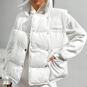 puffer vests stylish fashion fall warm winter women <b>clothes</b> coat quilted puffer sleeveless jacket women customized puffer vest - Product Image 2