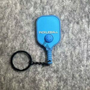 Porte-clés de pickleball personnalisé OEM, taille sur mesure, durable, léger, réglable, en caoutchouc de qualité supérieure, multicolore, avec logo personnalisé, idéal comme cadeau - Product Image 1