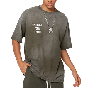 T-shirt unisexe oversize en coton délavé effet soleil, coupe carrée streetwear vintage décontracté, épaules tombantes, style quotidien décontracté - Product Image 6
