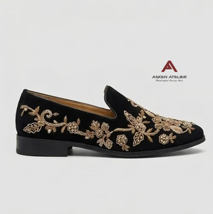 Chaussures mocassins pour hommes Asken Atelier, tige synthétique, semelle intermédiaire en TPR, broderie, tendance, légères, confortables, résistantes à l'usure, vente chaude - Product Image 2
