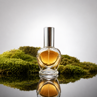 Vente en gros de flacons de parfum en verre transparent en forme de cœur de 10 ml, rechargeables, flacons de parfum vides pouvant être sérigraphiés