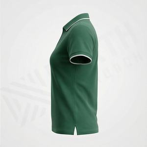 Chemise à manches courtes pour femmes, logo personnalisé, tricotée, décontractée, 100% coton, séchage rapide, chemise de golf, vente en gros, couleur personnalisée - Product Image 3