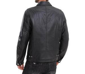 Veste en cuir véritable d'agneau noir de haute qualité pour hommes tailles personnalisées accessoire d'hiver à la mode du Pakistan - Product Image 3