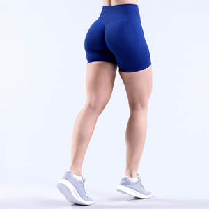 Pantalones Cortos Deportivos de Cintura Alta para Mujer, Efecto Levanta Glúteos, Hechos de Spandex/Nylon, Sin Costuras Visibles, para Uso Activo - Product Image 3