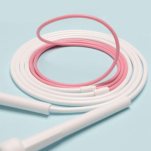 Corde à sauter professionnelle en cuir avec logo personnalisé, pour fitness, longue, lestée, séchage rapide, vente en gros - Product Image 4