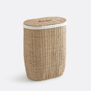Panier à linge ovale en jonc de mer tressé, fait main, panier de rangement, vente en gros, écologique, fabriqué au Vietnam - Product Image 1