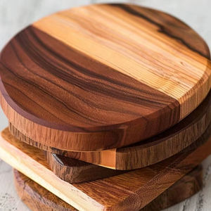 LINKED UNIQUE DESIGN EPOXY WOOD RESIN <b>COASTER</b> for Coffee Tea Drink Wooden Customize Square Round Tea Cup Crystal - Product Image 4