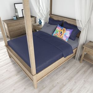 Labrador amarillo Hippie Dawg ilustraciones decorativas funda de almohada ligera y súper suave fácil de cuidar funda de cojín de tamaño estándar - Product Image 4