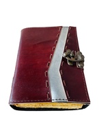 Carnet Organiseur Personnel à Couverture Rigide en Cuir Fait Main, Reliure Thermique au Charbon, Motif Celtique Antique, Idéal pour le Bureau, l'Écriture et comme Cadeau