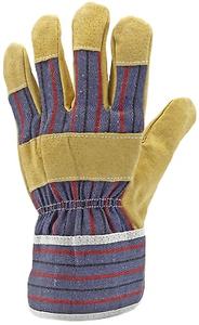 Venta al por mayor Guantes de trabajo de construcción recubiertos Seguridad industrial Protección de manos Anti-Corte Anti-Impacto Características Invierno Cuero dividido - Product Image 3