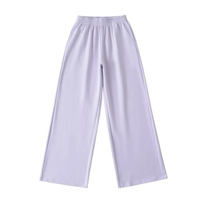 Pantalones Casuales de Verano para Mujer, de Cintura Alta Elástica, Pierna Ancha, Estilo Oxford, Antiarrugas, Hip Hop, Lisos, Sueltos y Rectos - Product Image 4