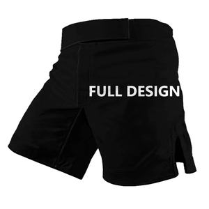 Quick Dry Breathable Stretch Durable Elastic Waist Customizable Sports Solid MMA Shorts Premium Quality Men 100% Polyester - Product Image 3
