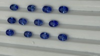 Saphir bleu 100 % naturel, forme ovale, calibré, vente en gros, pierre précieuse lâche multi-reflets pour la fabrication de bijoux