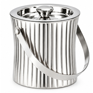 Seau à glace en cuivre martelé à double paroi isolé, refroidisseur à vin en acier inoxydable, seau à champagne pour bars et hôtels - Product Image 2