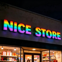 Letrero 3D Personalizado con Letras LED RGB a Prueba de Agua, Letrero de Canal LED a Todo Color para Negocios, Tiendas, Publicidad y Exhibición de Logotipos