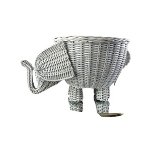 Cesta de Almacenamiento de Ratán Gris Tejida a Mano, Ecológica, para Interiores y Exteriores, Maceta para Flores, Suculentas, Juguetes para Niños - Product Image 3