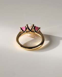 Anillo de Plata 925 al por Mayor, Joyería Chapada en Oro, Anillos Geométricos Rectangulares con Circonitas de Colores para Mujer - Product Image 5