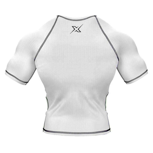 เสื้อรัดกล้ามเนื้อสำหรับฝึกยูโด สีขาว พิมพ์ลายแบบซับลิเมชั่น สำหรับผู้ชาย เสื้อชั้นในรัดรูปสำหรับศิลปะการต่อสู้ เสื้อสำหรับผู้ใหญ่ MMA BJJ - Product Image 5