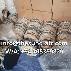 Salvamantel de Mosaico de Nácar Estilo Boho con Conchas para Bodas en la Playa y Decoración de Mesa Premium - Product Image 4