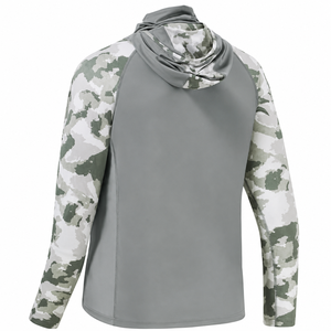 Sudadera con Capucha de Camuflaje para Hombre, Manga Larga, Protección Solar UPF 50, Ropa de Pesca Anti-UV, Camisa de Poliéster - Product Image 3